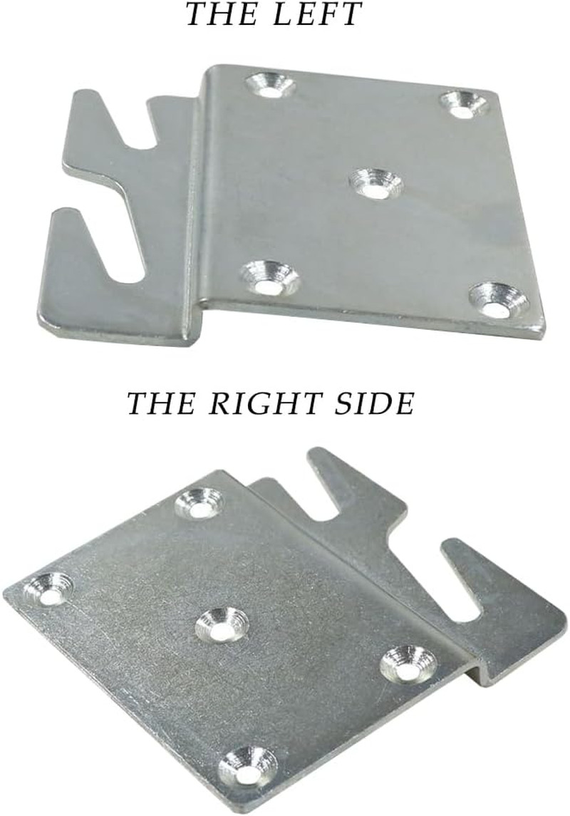FoyaHome 2 Pcs Universal Wood Bed Headboard Brackets, Silvery Adjustable Bed Rai