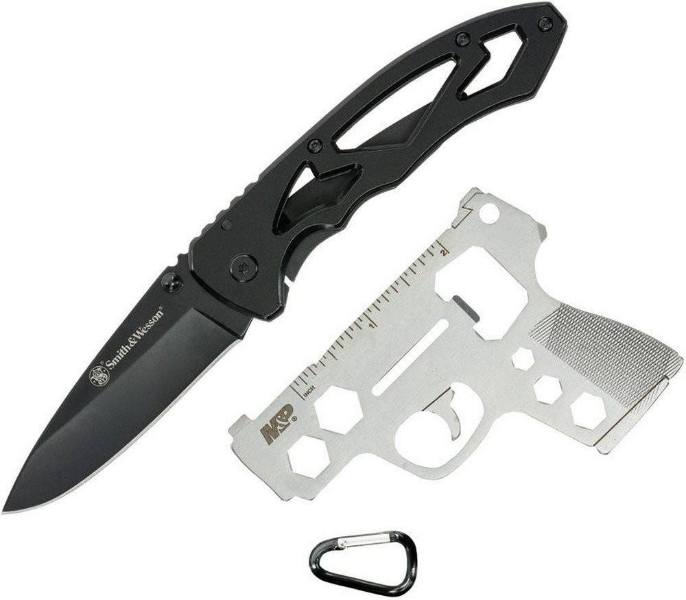 Smith & Wesson Frame/Tool Combo Pocket Knife Steel Blade Stainless - 1158731