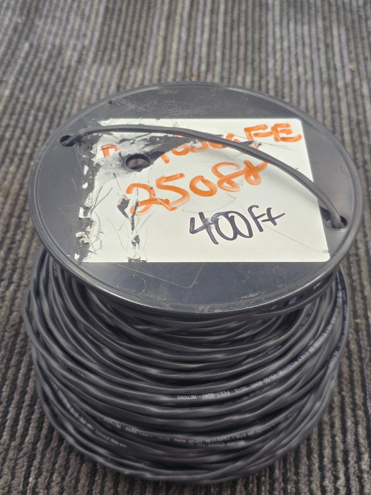 BELDEN 6300FE SHIELDED CABLE BLACK 400FT LONG WIRE SPOOL PE061795