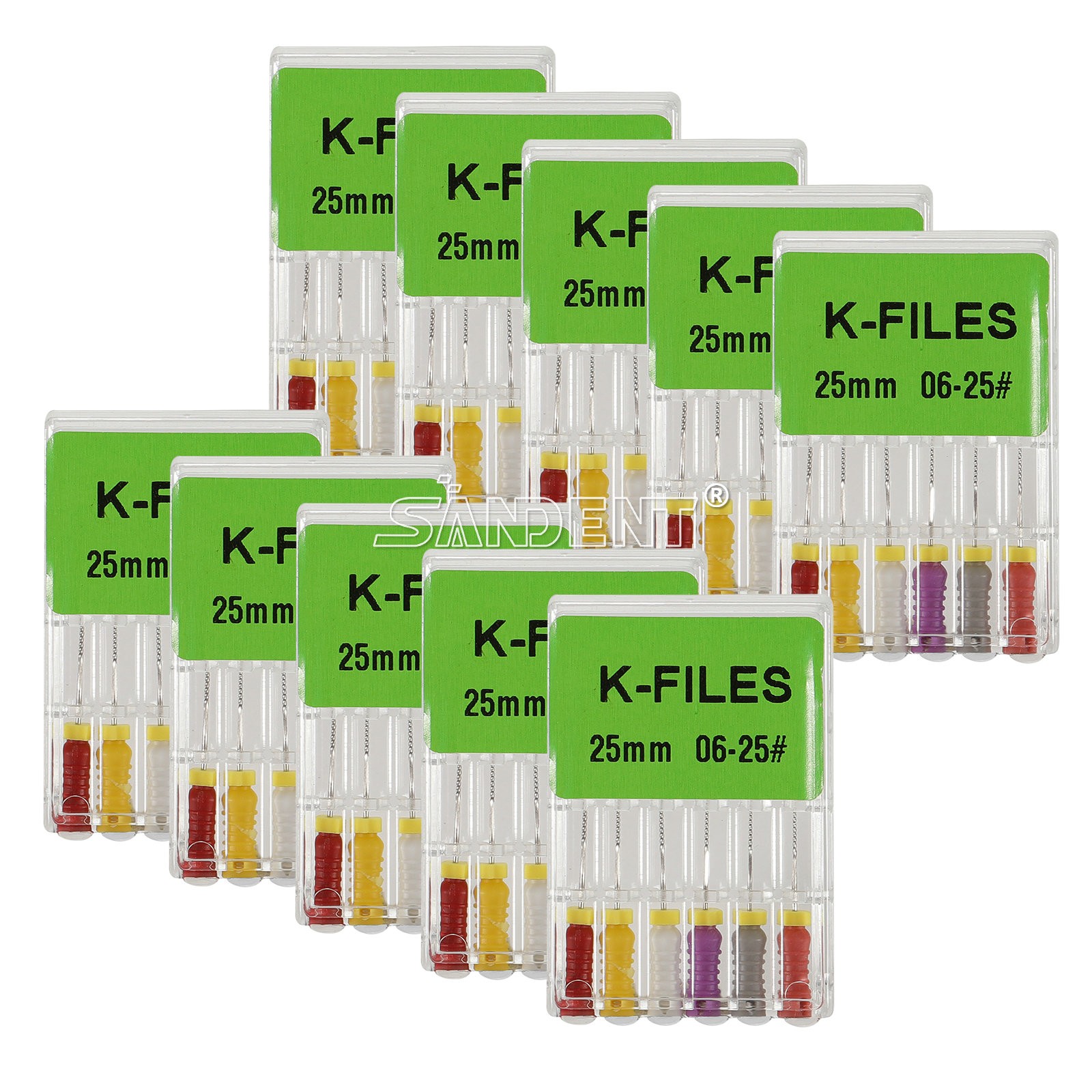 60 pcs Dental Endo Root Canal File K-FILES Stainless Steel Hand K Files