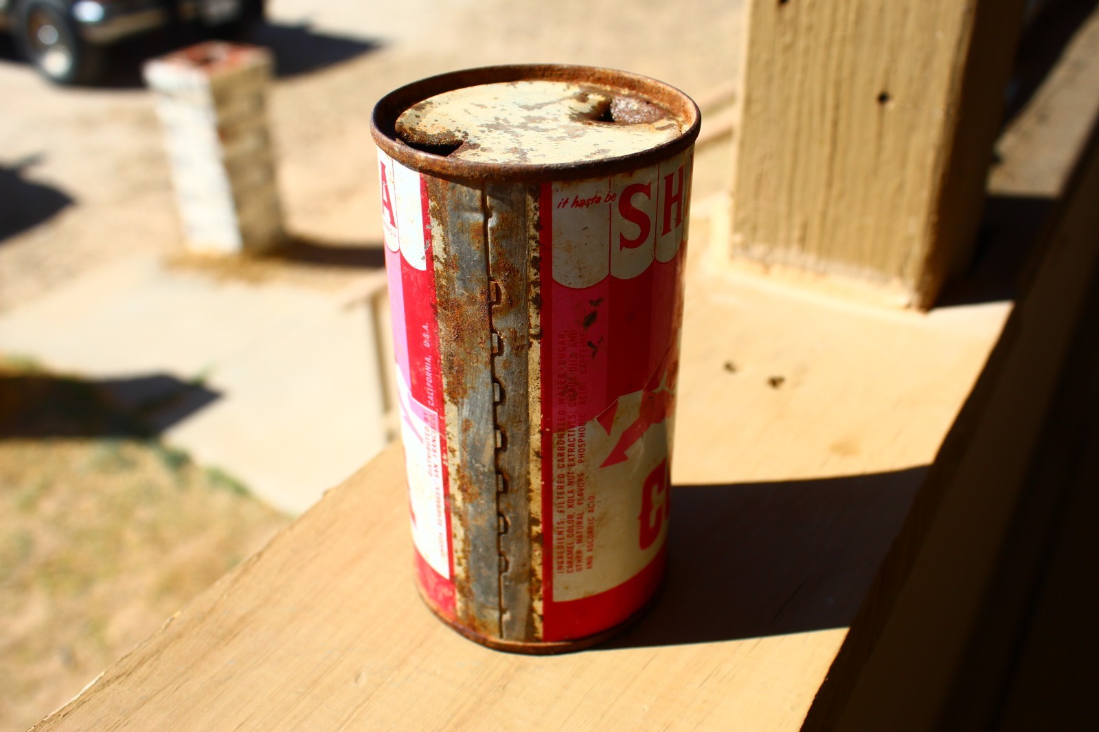 Shasta Cola Empty can 12 fluid ounces