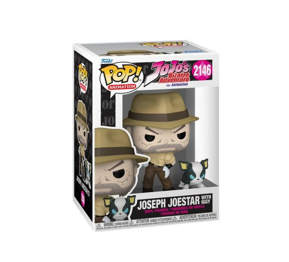 Funko Pop JoJo's Bizarre Adventure: Joseph Joestar with Iggy Figure w/ Protector