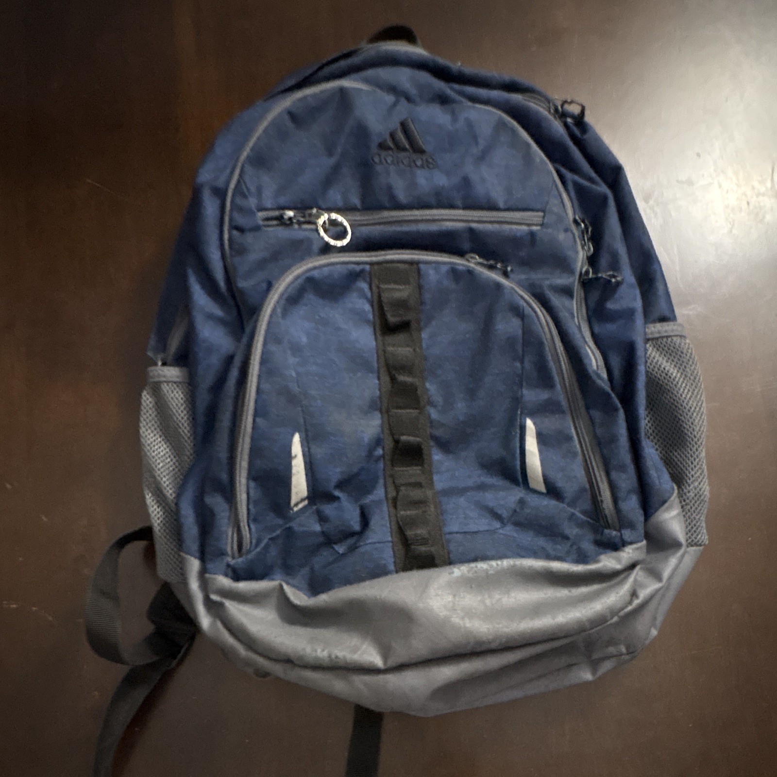 adidas LOADSPRING Hiking Backpack Blue Gray Black Padded Straps 4 Pockets