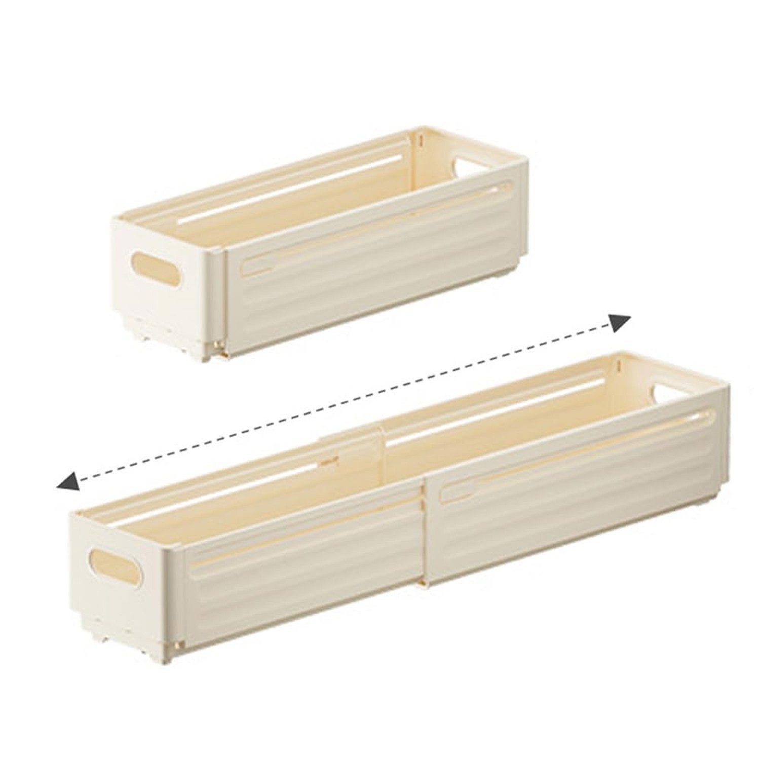 Foldable Storage Bins, 2 Pack Plastic Expandable Boxes for Organizing, Adjust...