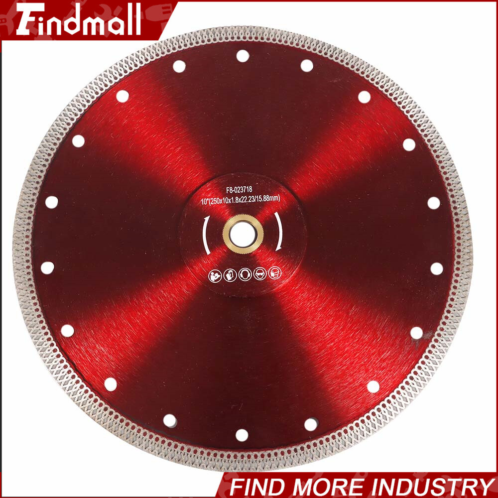 Findmall 10" Saw Blade For Cutting Porcelain Tile Ceramic Granite Marble Brick
