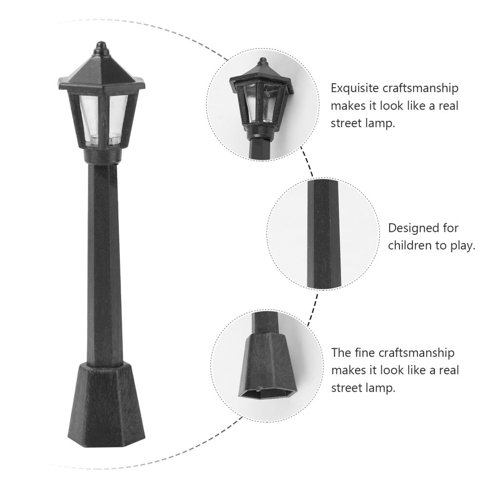 10PCS Miniature Post Lights Miniature Lamps Model Train Model