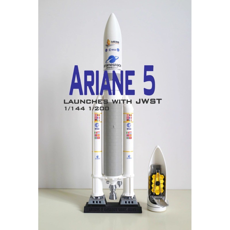 Ariane 5 Launch Rocket Webb Space Telescope Finished Model Kit 1/144 1/200 Scale