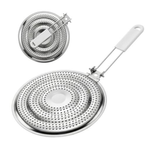 Heat Diffuser Reducer Flame Guard With Removable Handle, Stainless Single