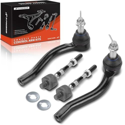 Set of 4, Front Inner & Outer Tie Rod End Kit, Compatible with Infiniti Q50