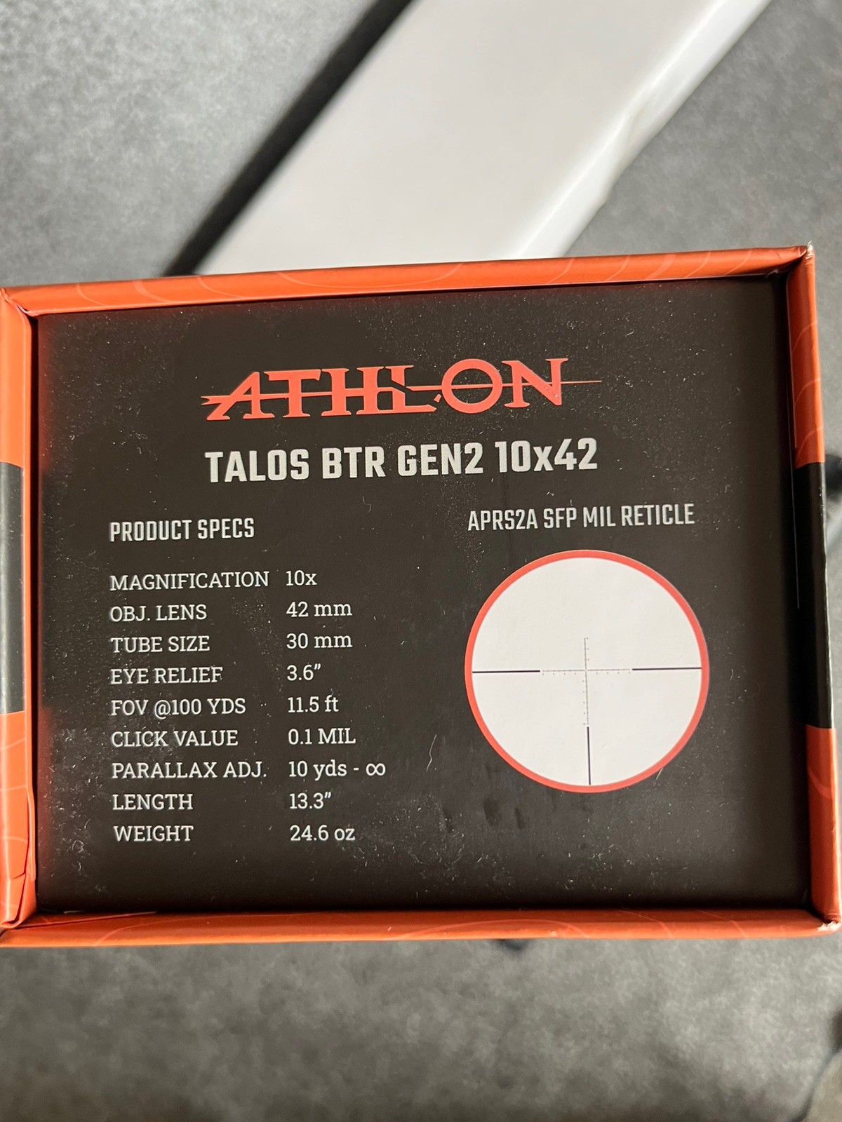 ATHLON TALOS BTR GEN2 10x42 Rifle Scope
