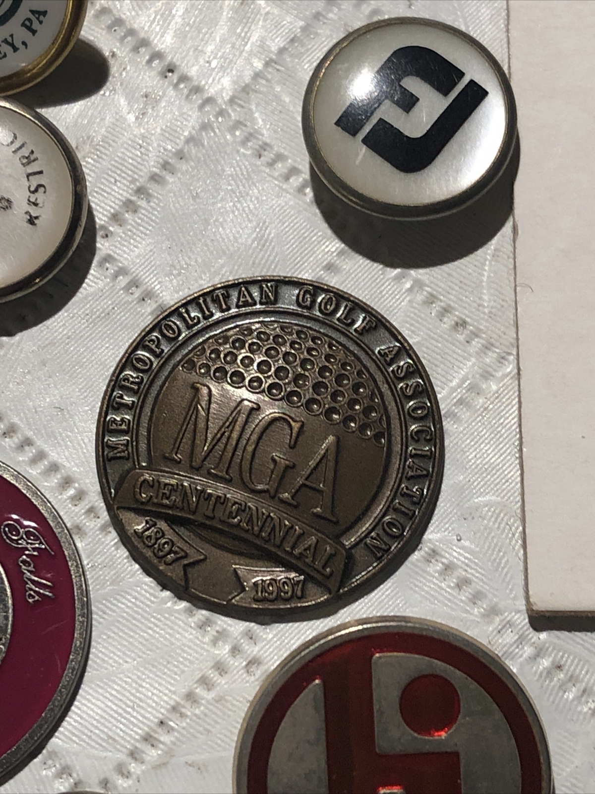 Vintage (19) Golf Ball Marker Lot Various Golf & Country Clubs Hershey