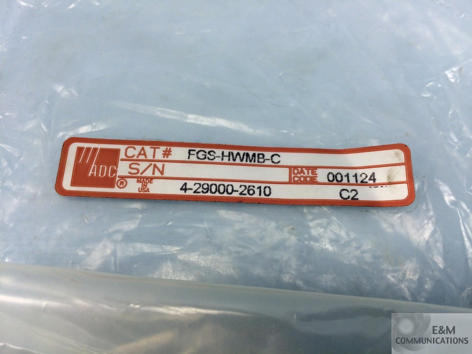 NEW FGS-HWMB-C ADC TE COMMSCOPE FIBERGUIDE 2X2 VERTICAL MOUNT KIT FOR KTW1 MSHA