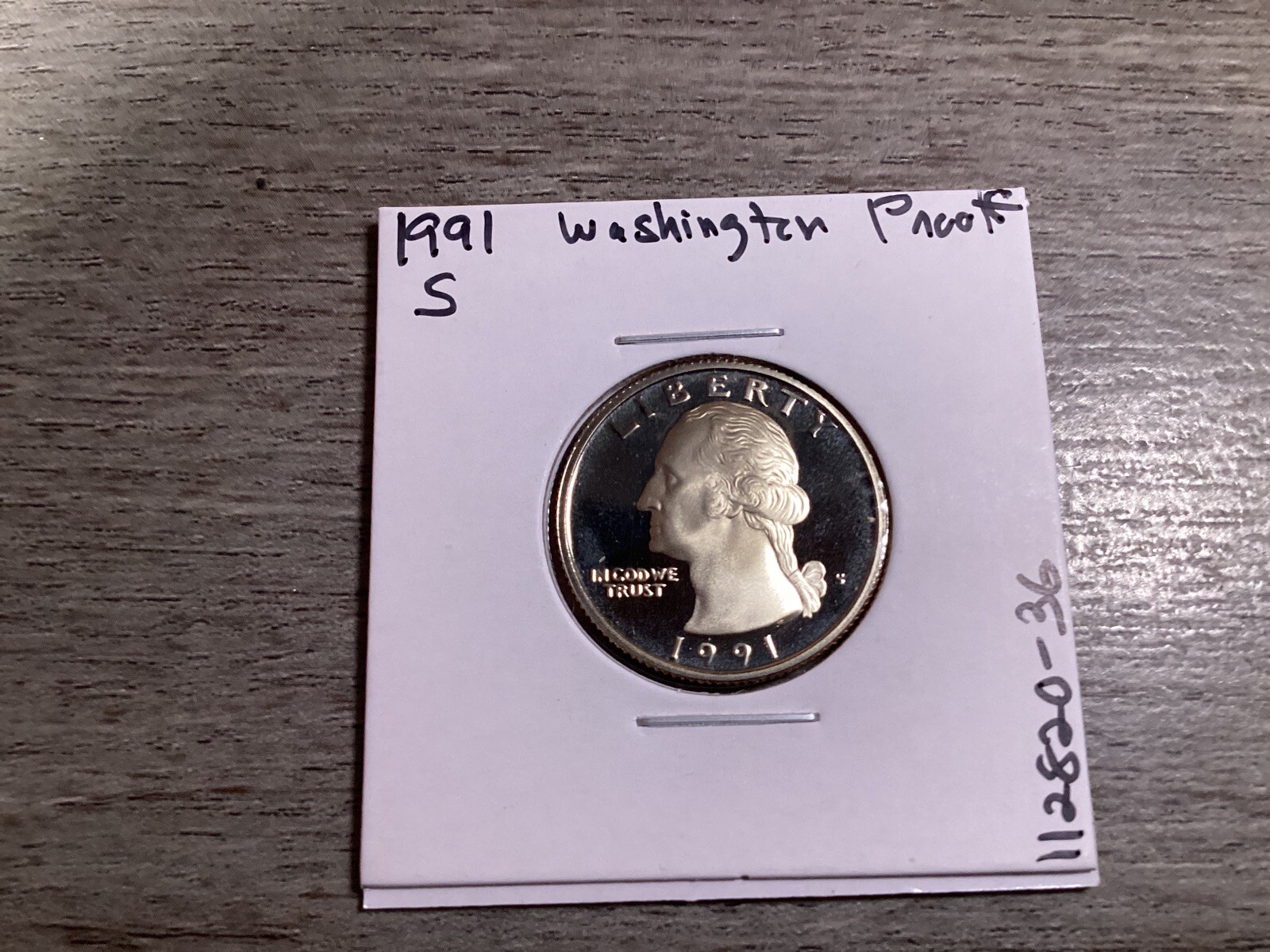 1991 S Washington Proof Quarter 25 Cent from San Francisco Mint 112820 36t