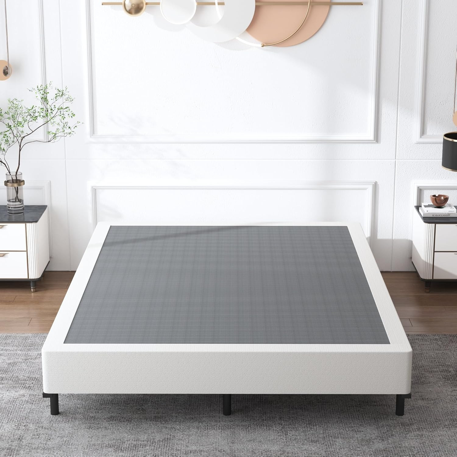 Queen Box Spring 9 Inch, Heavy Duty Mattress Boxspring Foundation, Sturdy Queen
