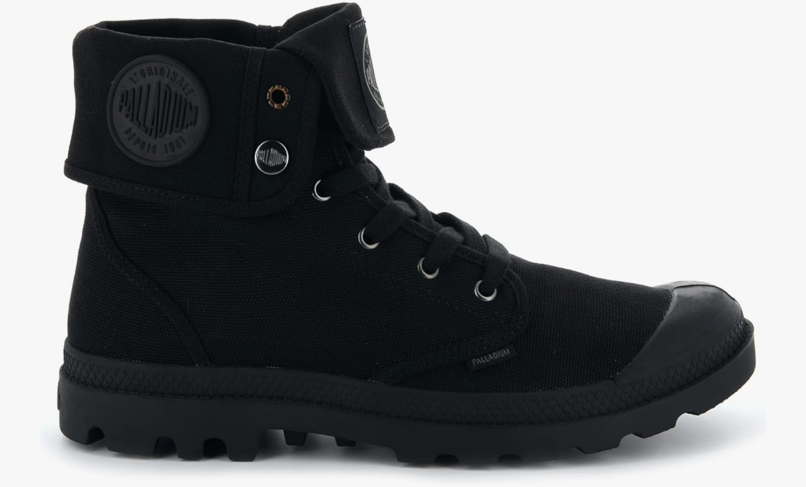Palladium  Mens Sz 10. 5 Baggy Turn-down Black/Black Canvas Boots New