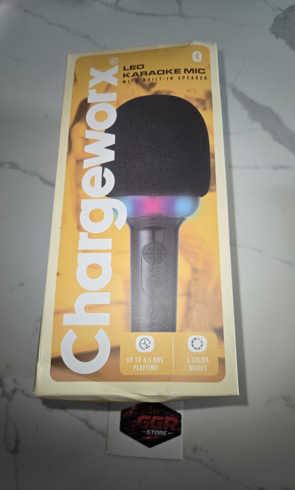 ChargeWorx Wireless Karaoke Microphone w/ Speaker, Bluetooth, LED Lights – New