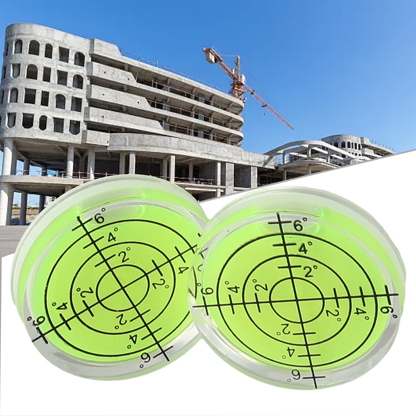 Wear Resistant Degree Mark Bubble Level 2pcs 32x7mm Precision Bubble Level