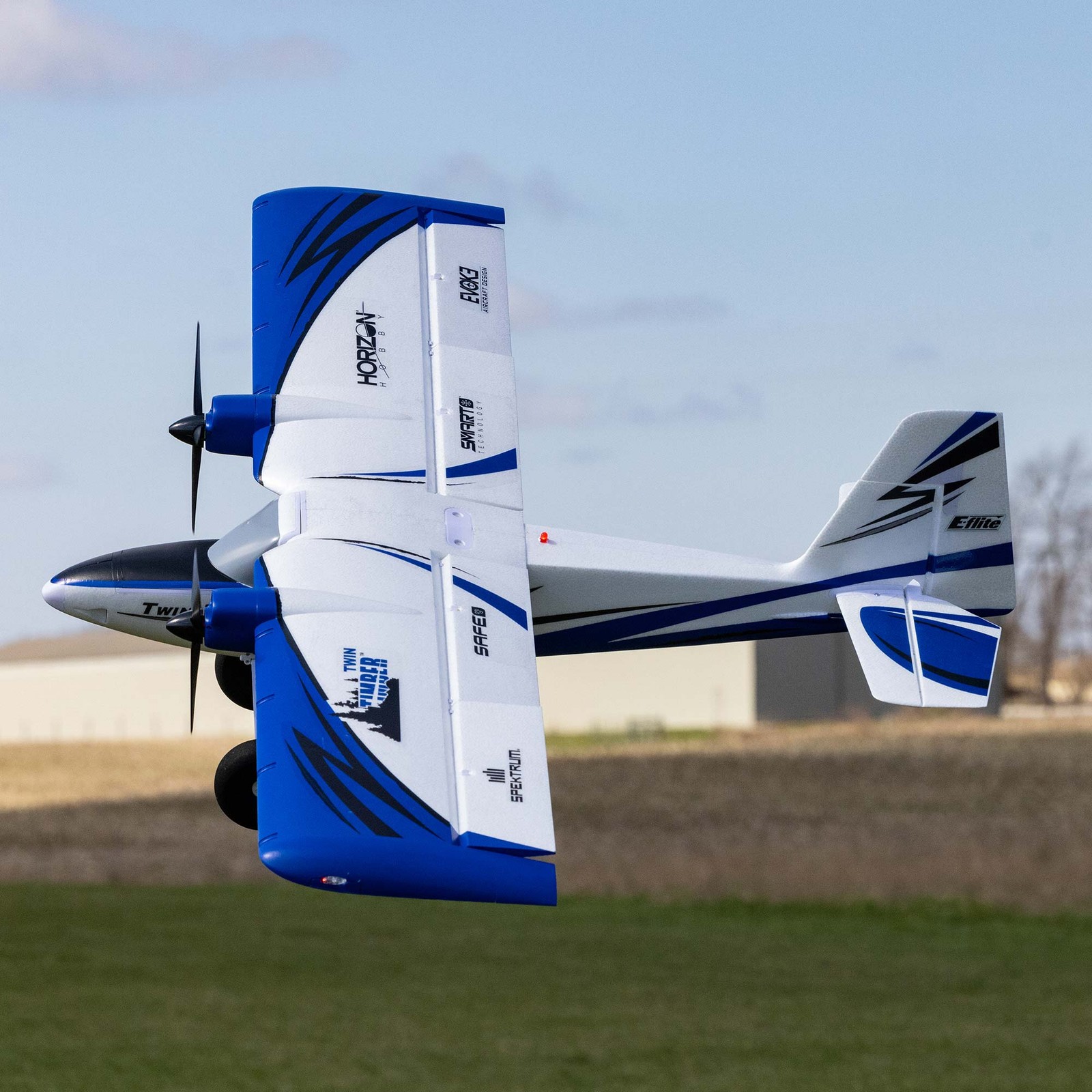 E-flite RC Airplane Twin Timber 1.6m BNF Basic with AS3X and SAFE Select