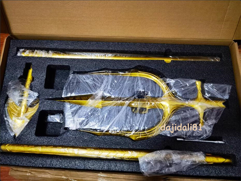 1:1 Scale Aquaman Steel Alloy Trident Cosplay Prop Full Metal Ornament Toy 210cm