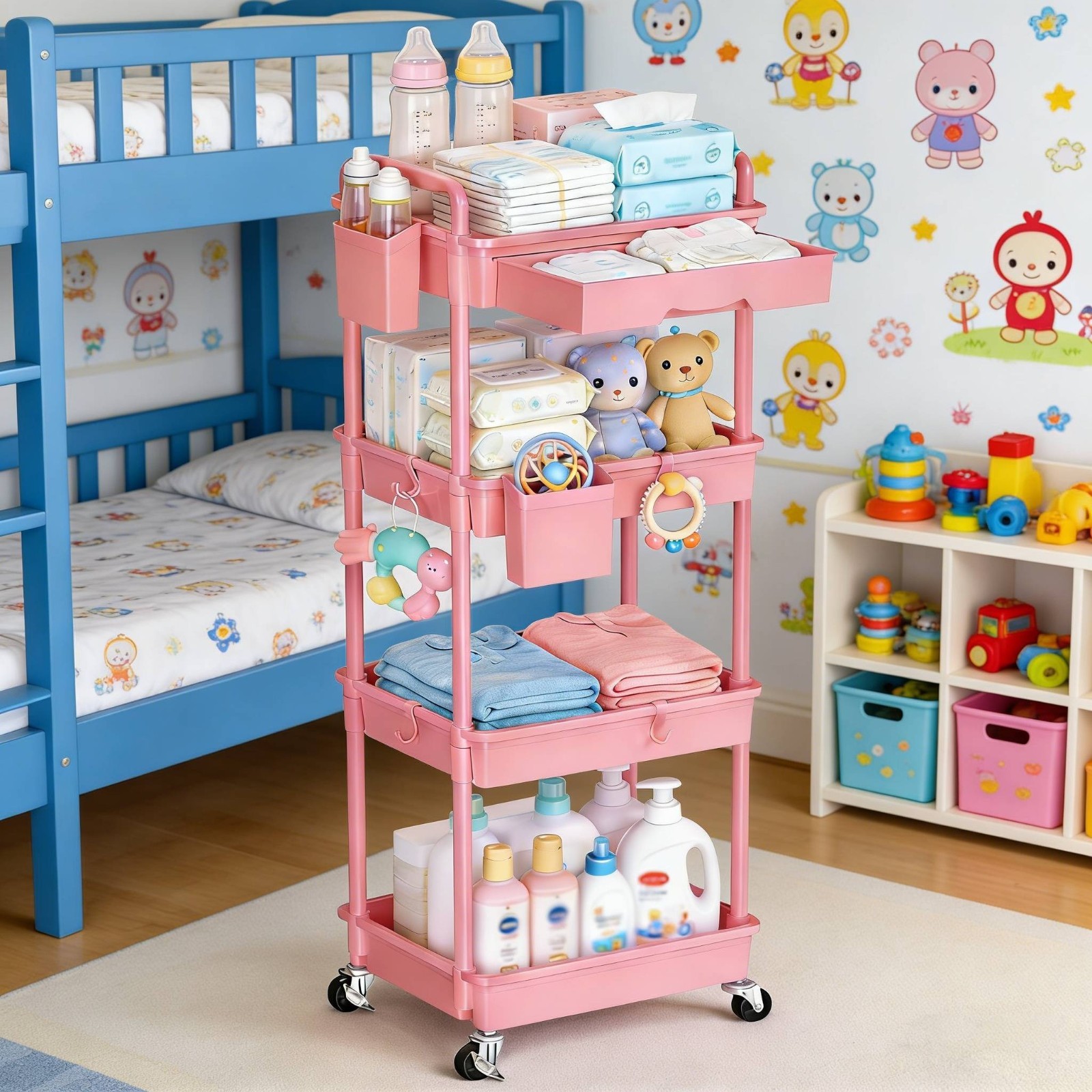 3/4-T Mobile Storage Cart for Nursery