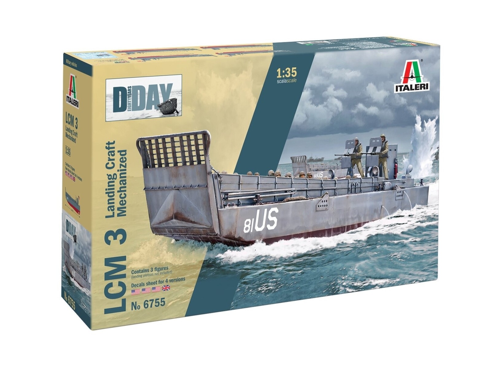 Italeri - LCM 3 (Landing Craft Mechanized) D-Day 80th Anniversary, 1/35, 6755