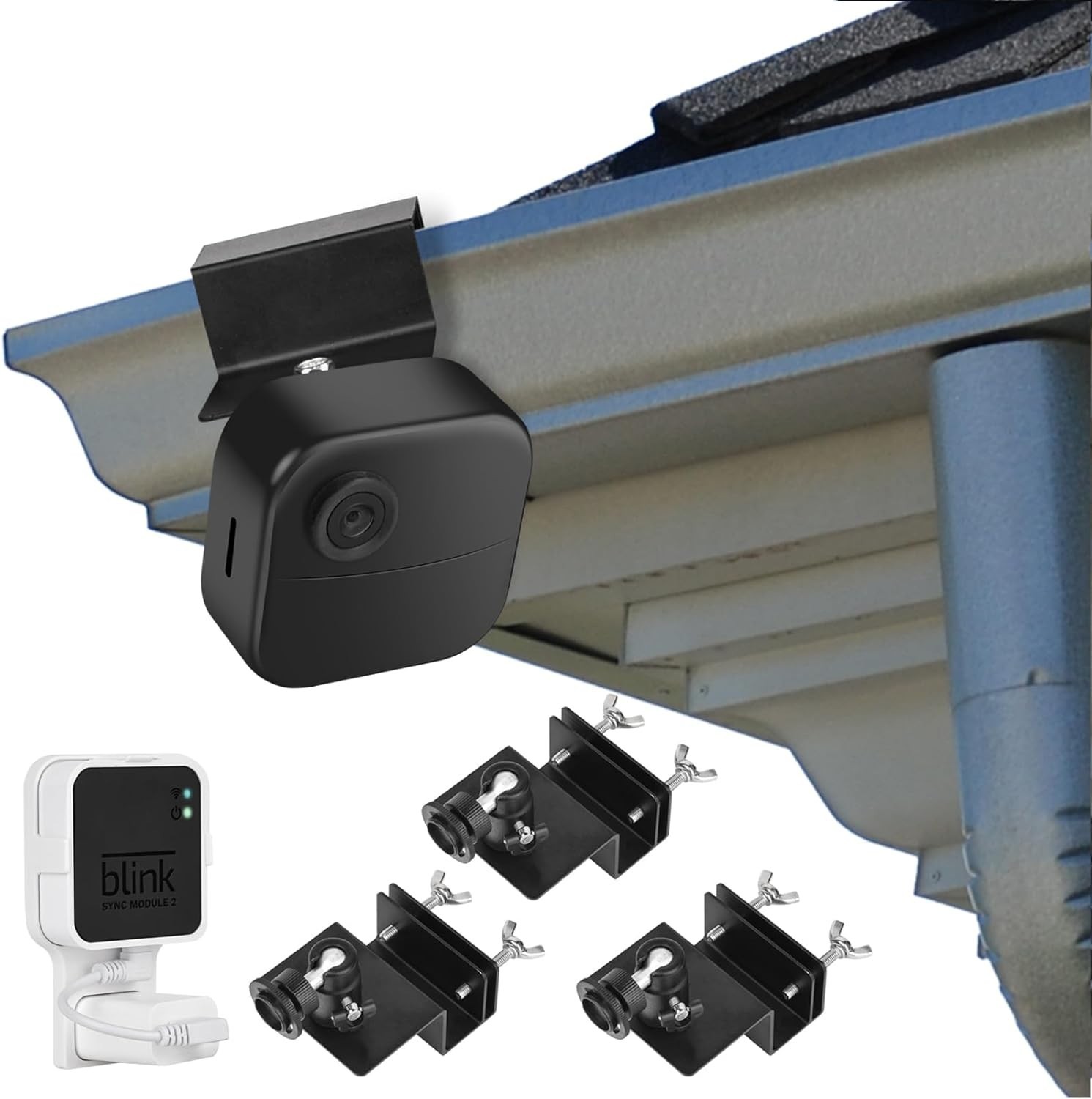 3 Pack Gutter Mount Bracket for Blink Outdoor 3 4 Camera Sync Module 2 Holder