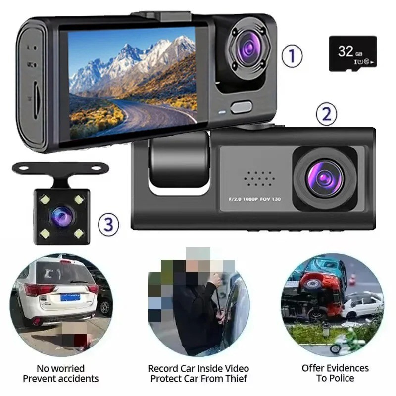 REDTIGER 4K Dash Cam Front and Rear Dual Dash Camera WIFI&GPS With 32GB SD Card