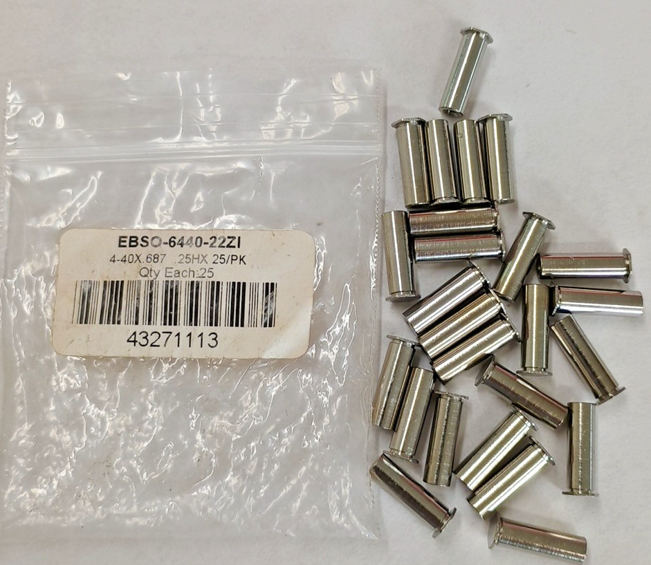 Circuit Board Standoff 4-40x.687  .25HX  25 PK