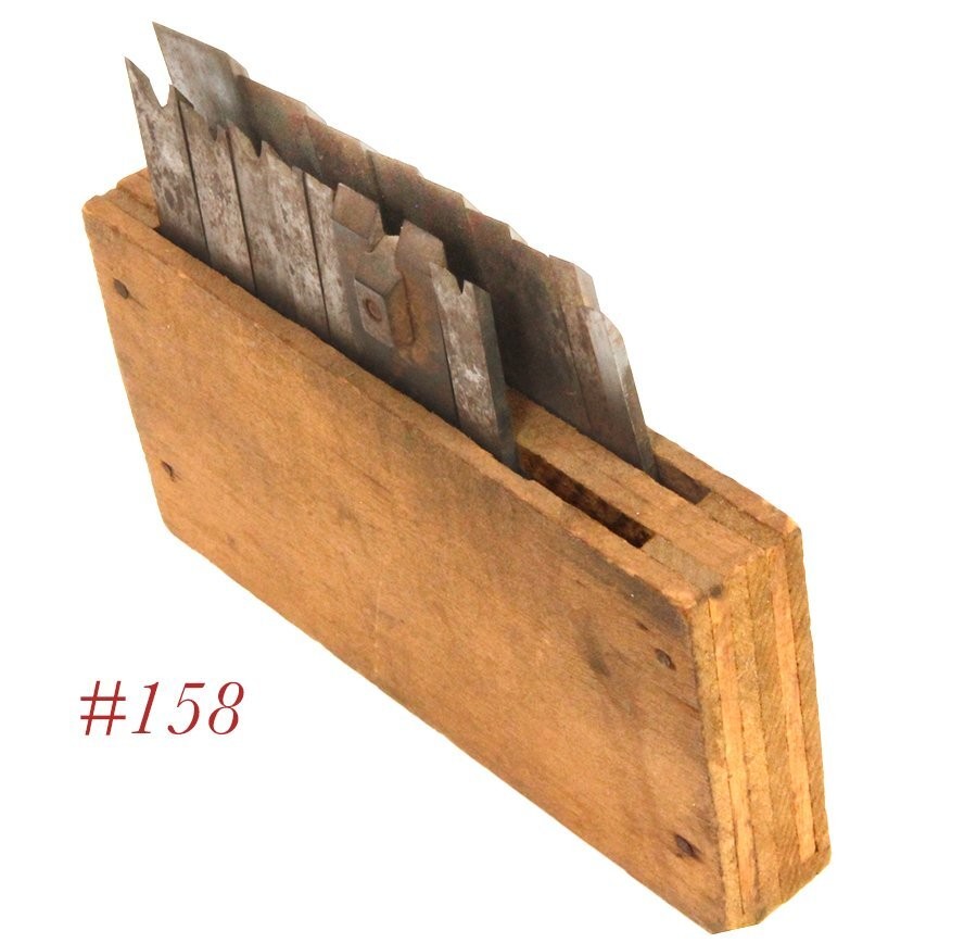 double row box NON NOTCHED STANLEY 45 combination plane irons