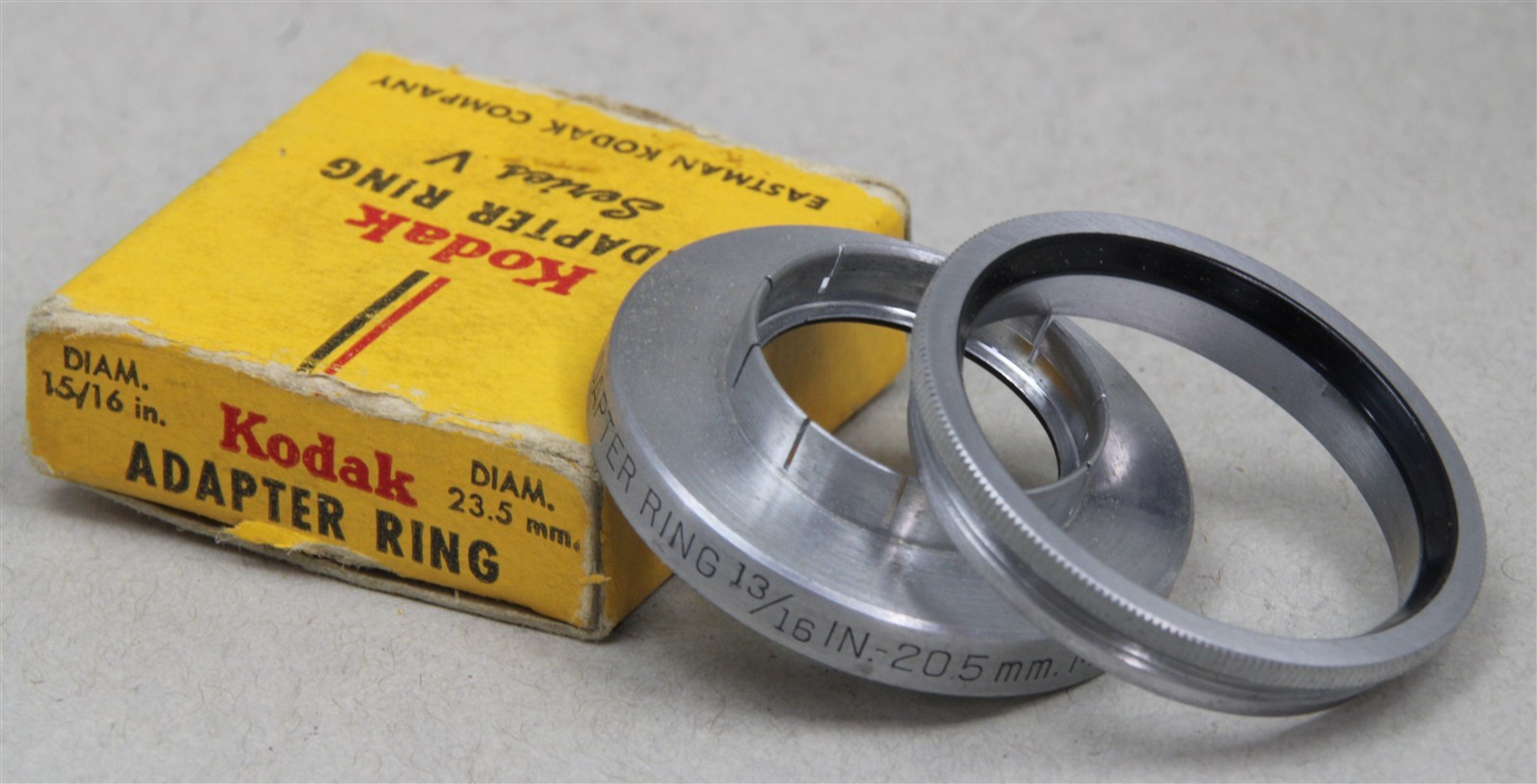 20.5mm 13/16" Slip-On/Over to Series V 5 KODAK Filter Holder/Adapter w/Ring