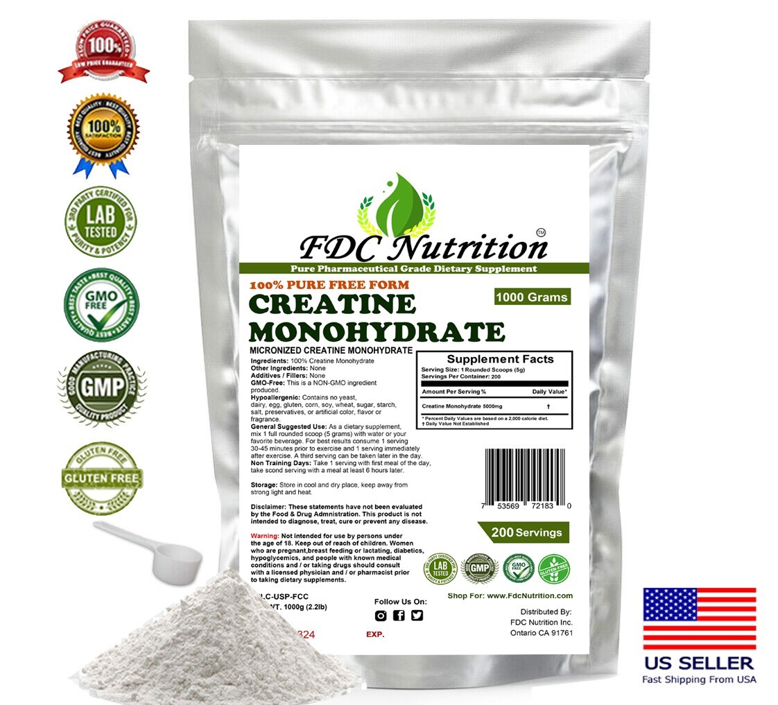 Creatine Monohydrate, Micronized Creatine Mono, Pure Creatine All Size