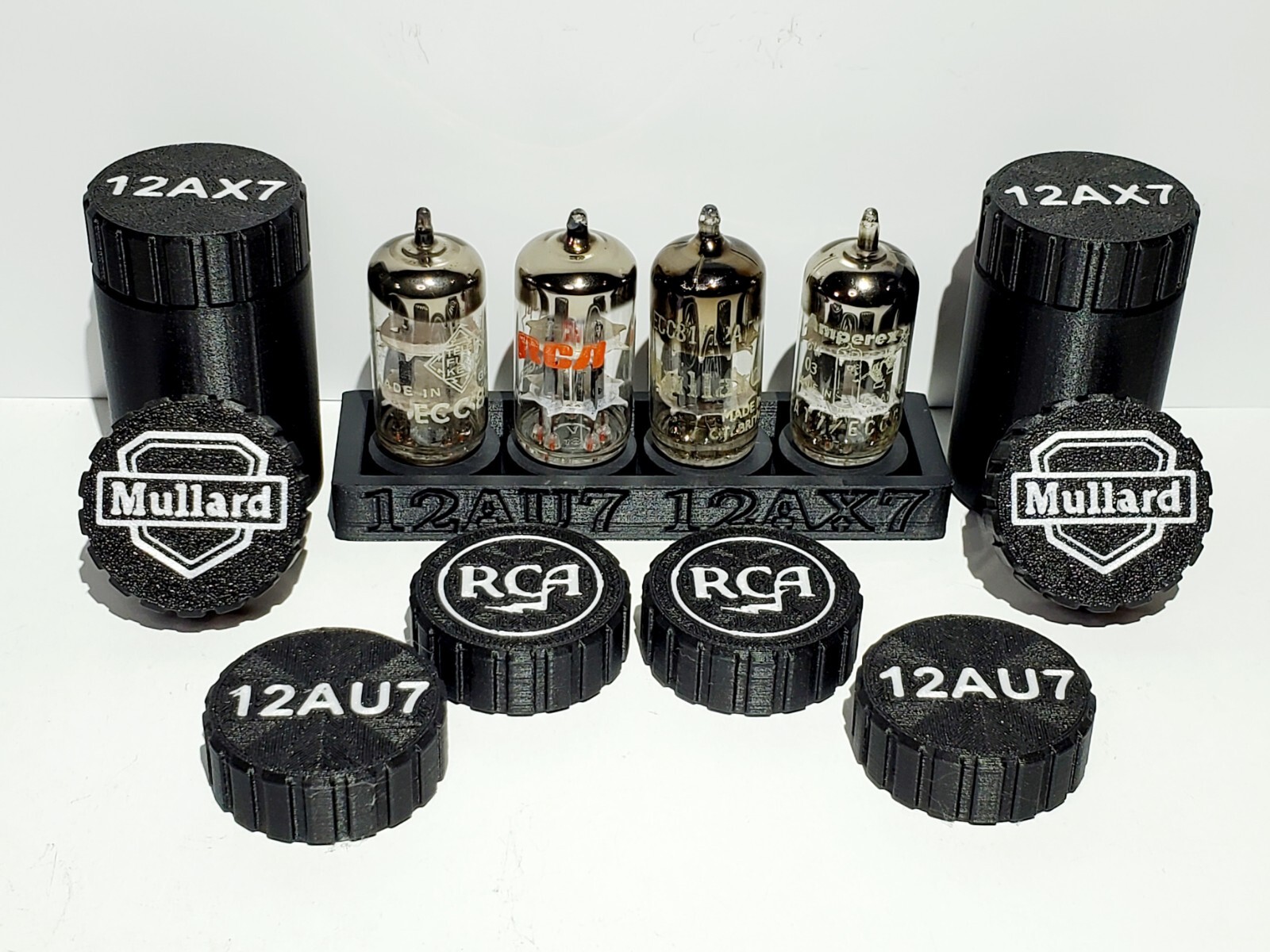 Quad Vacuum Tube Stand for 9 PIN and Tube Storage Caddy 9 pin miniature