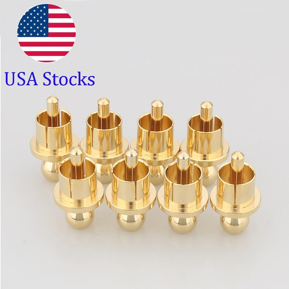 8Pcs Gold Plated Plug RCA Cap Short-Circuit Socket Phono Connector Protect Cover