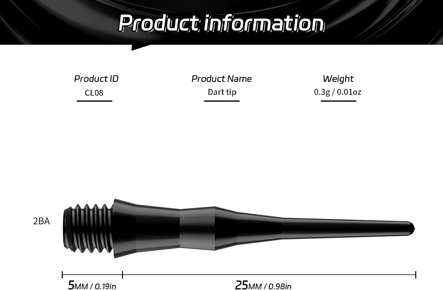Convenient 100-Pack of Lightweight 2BA Thread Dart Points - Easy Setup