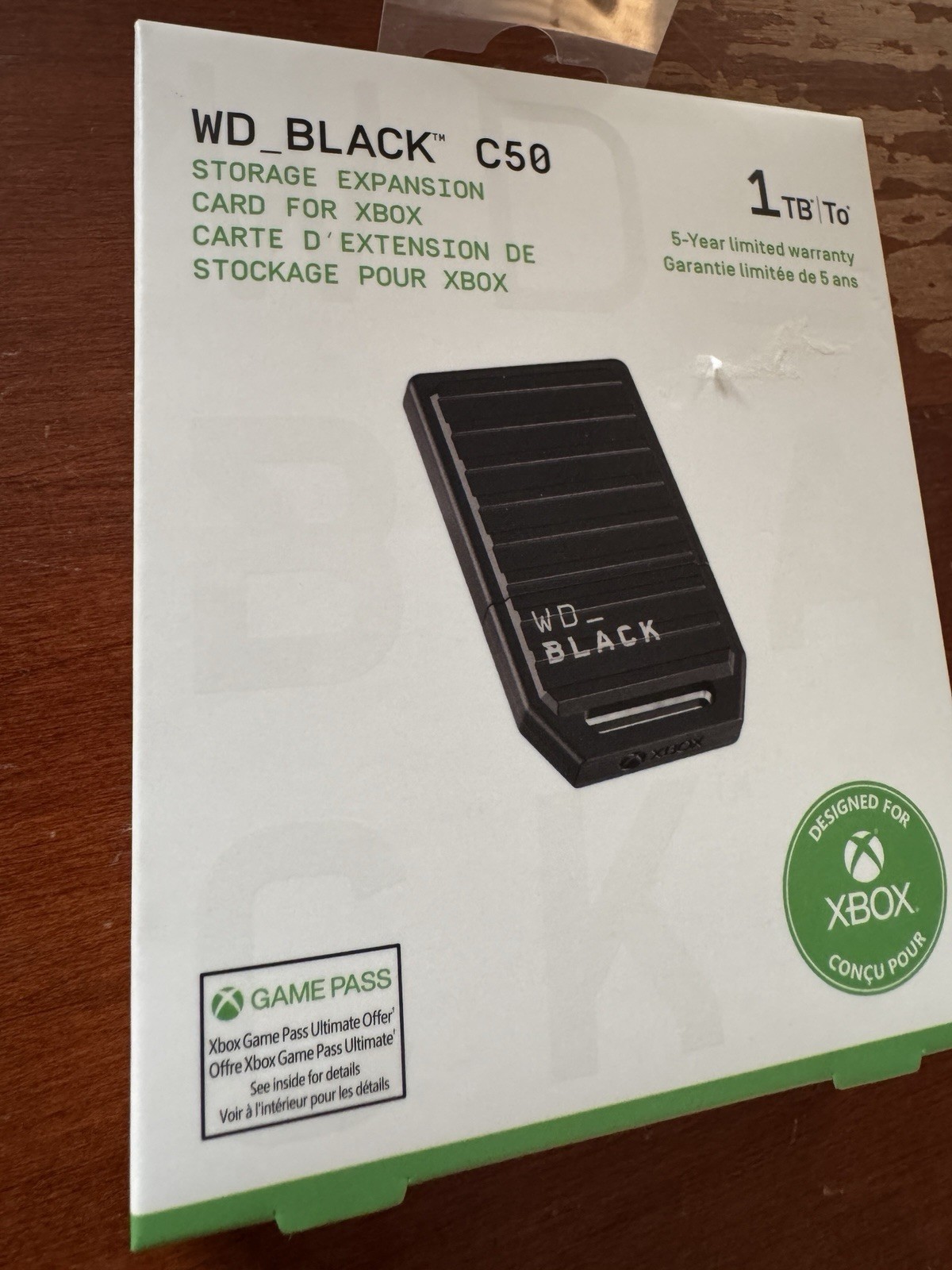 WD_BLACK C50 1TB Storage Expansion Card for Xbox Series X|S, Black