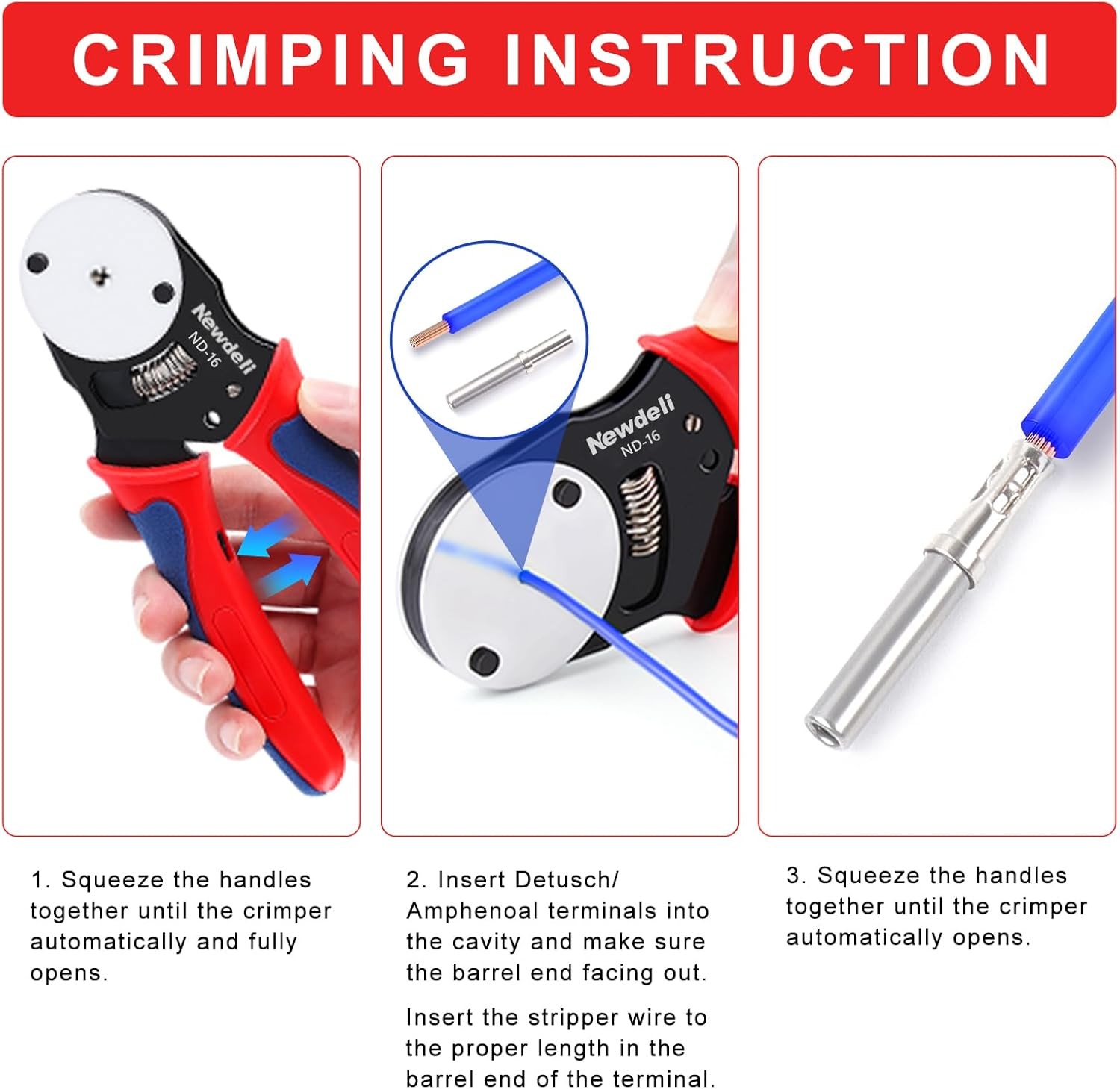 Deutsch Crimp Tool Size 16 Deutsch Connector Tool 4 Way Indent 8 Impression Type