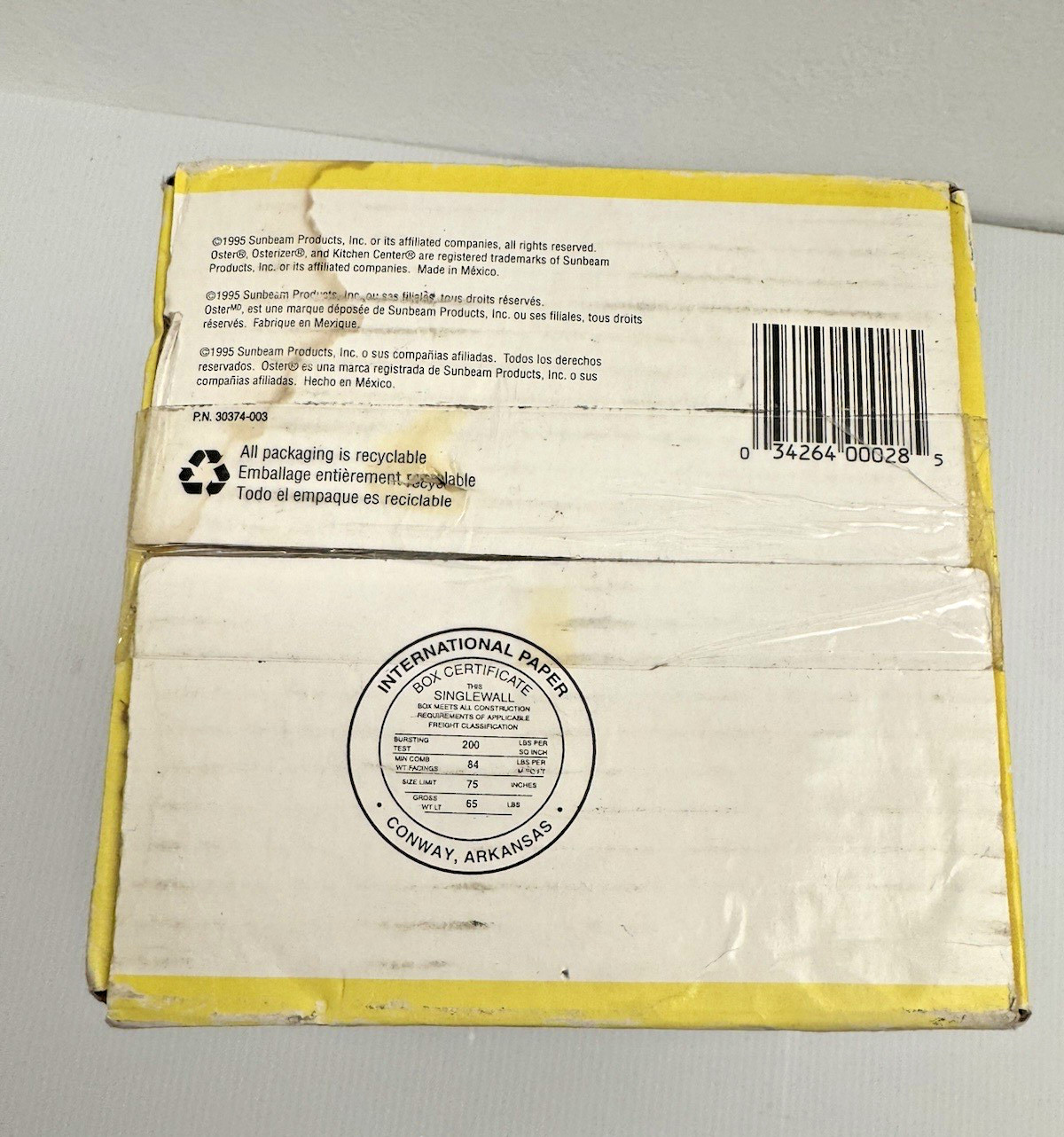 Oster 4891-3 glass blender container replacement NIB