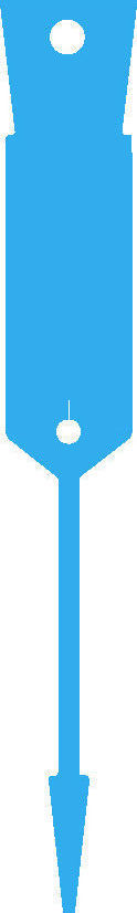 Arrow Disposable Plastic Key Tags-Blue x 500 -FREE POST