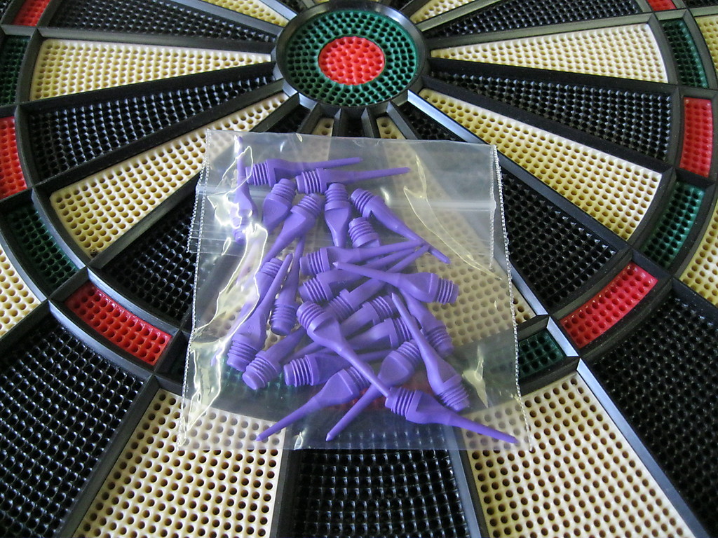 25 NEW PURPLE Keypoint DART TIPS for All Electronic Dart Boards 1/4" Thread