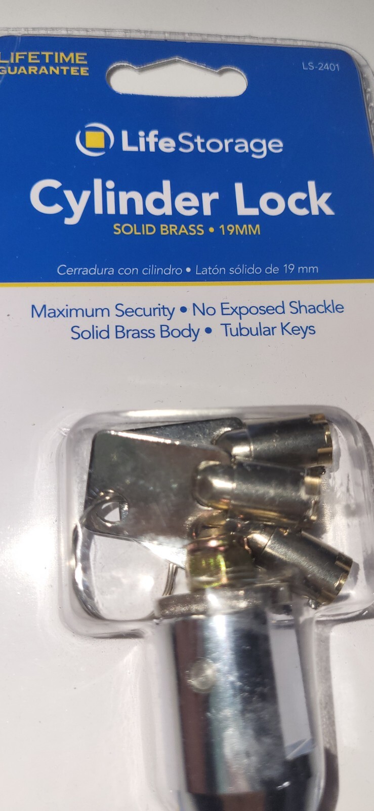 Life Storage 19mm Storage Unit Cylinder Lock - Locker With 3 Keys