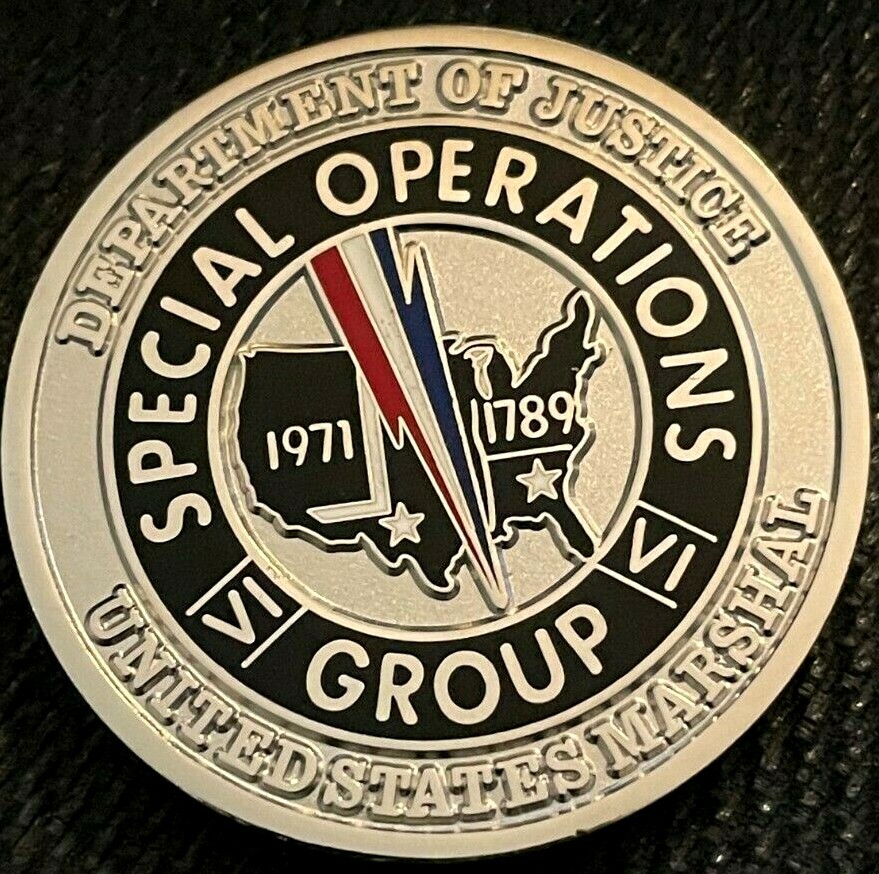 US Marshals Service SOG RED Team Winged Sword version challenge coin