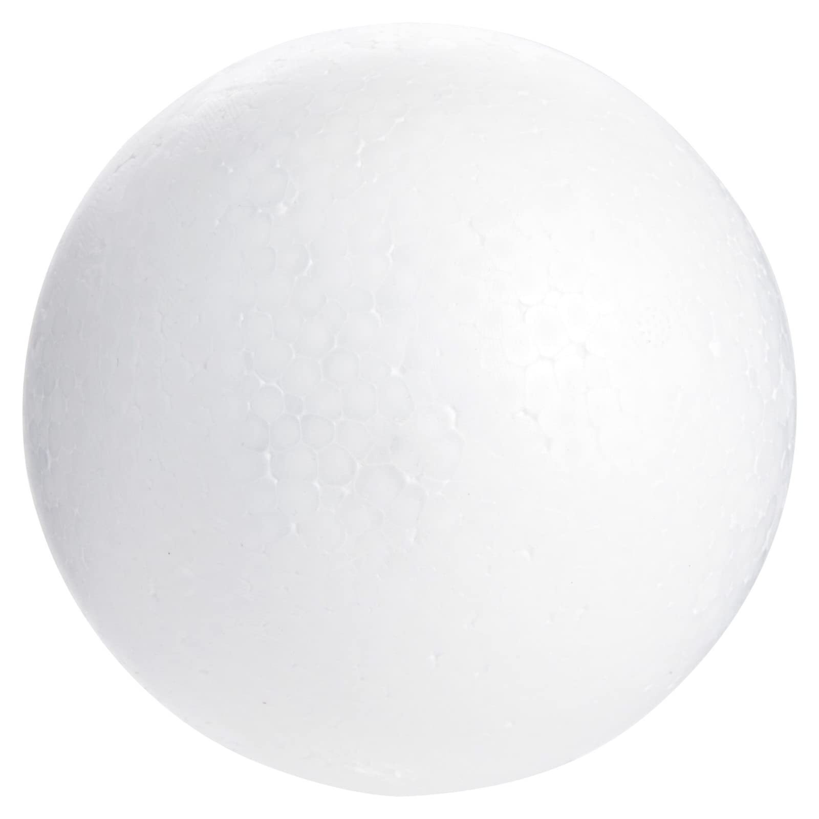 4-Pack Solid Foam Balls for Crafts 5 Inch White Polystyrene Spheres