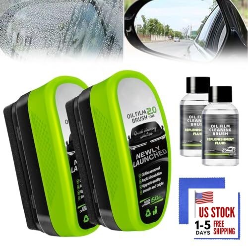Oil-Free Car Glass Brushes, Upgrade 2.0 Clear Vision Glass Cleaner, Oil Film