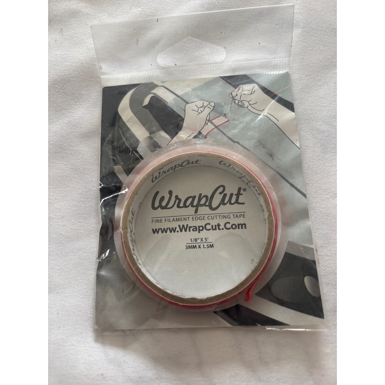 WrapCut Fine Filament Edge Cutting Tape 1/8 Inch x 5 Feet Vinyl Wrap Tool
