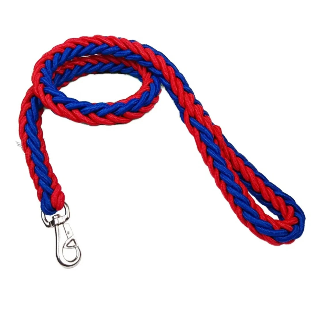 Durable Nylon Braided Large Dog Leash Traction Rope for Bulldog Rottweiler Hound