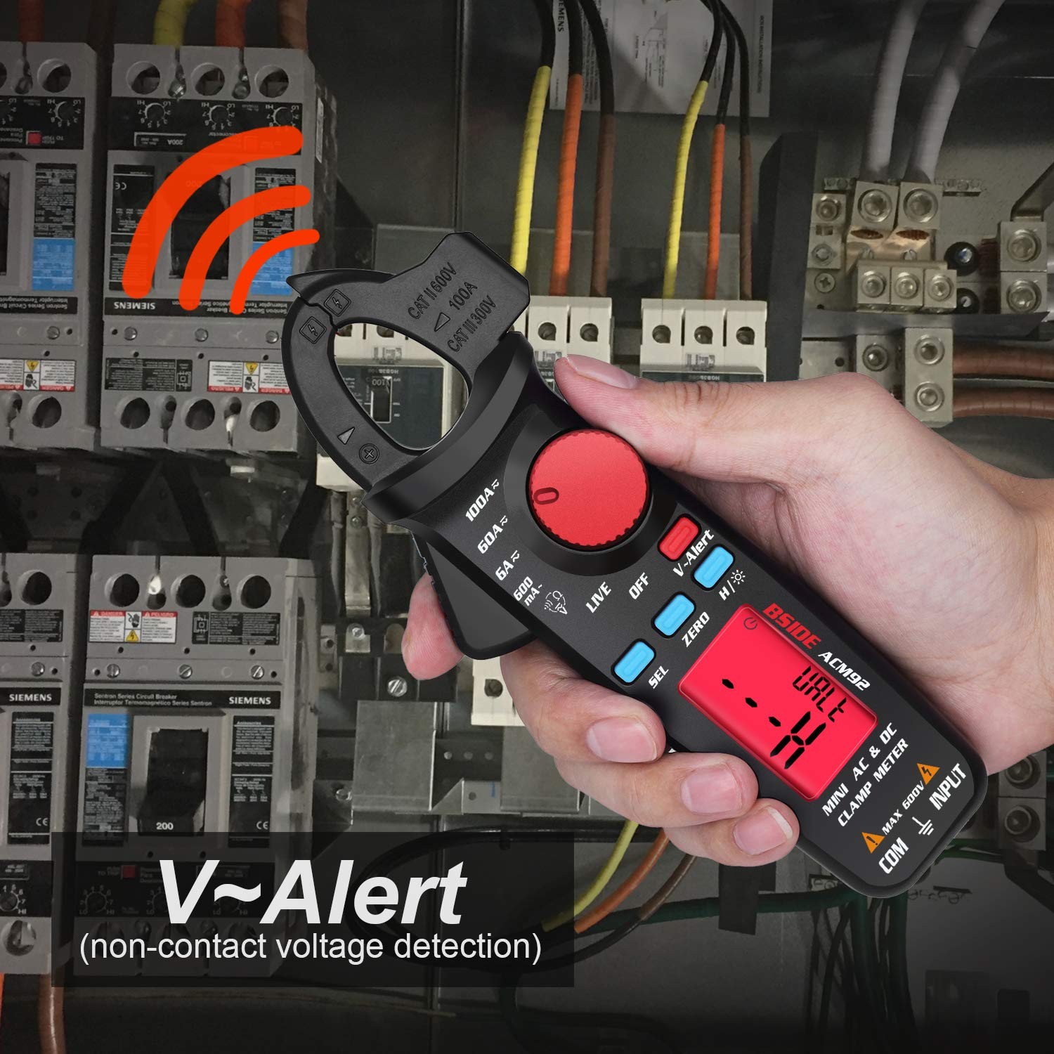 DC Current Clamp Meter 6000 Counts Auto-Ranging Digital Pocket Size, ACM92