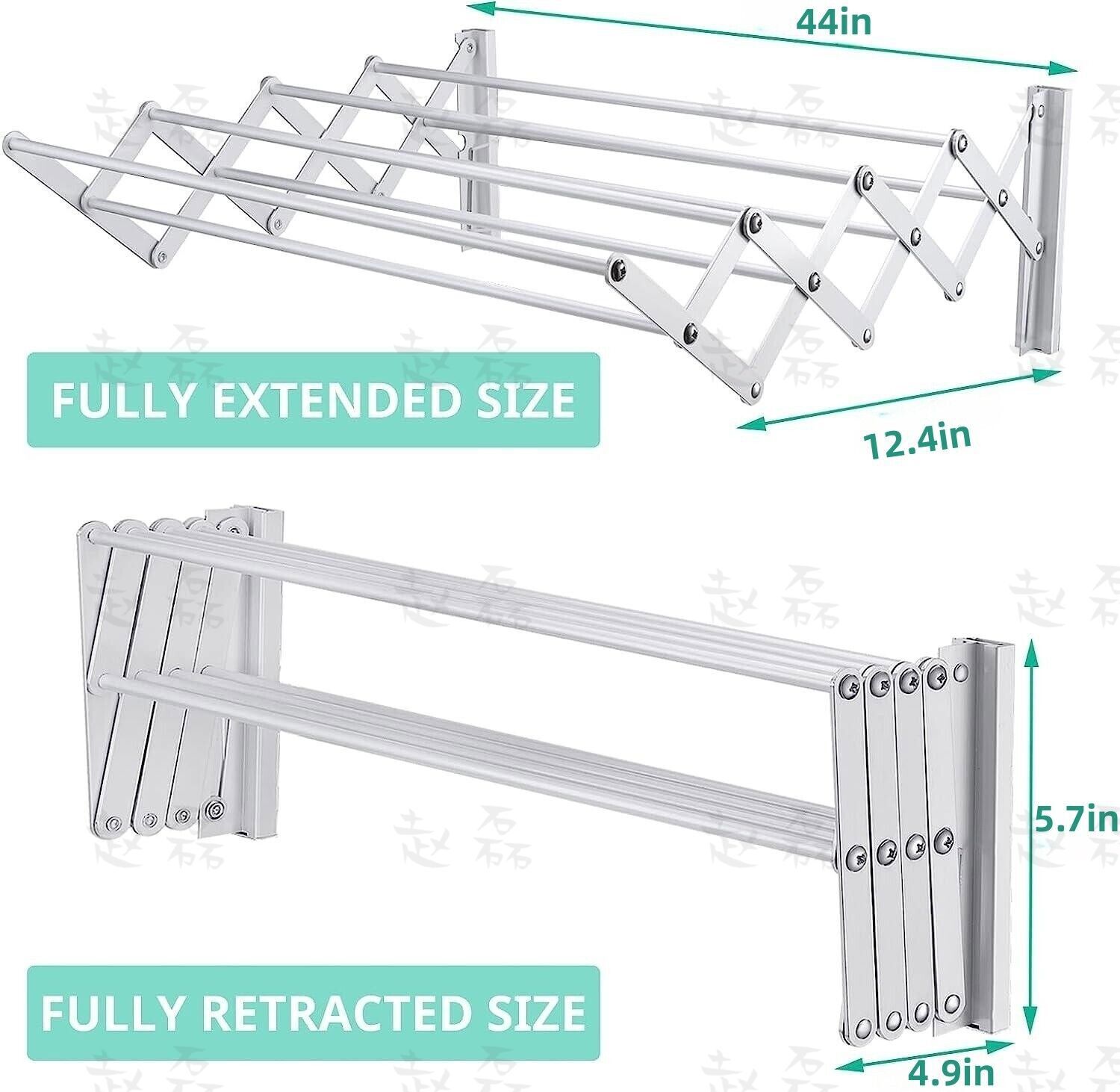 Wall Mounted Clothes Drying Rack Stainless Steel Retractable Laundry Drying Rack