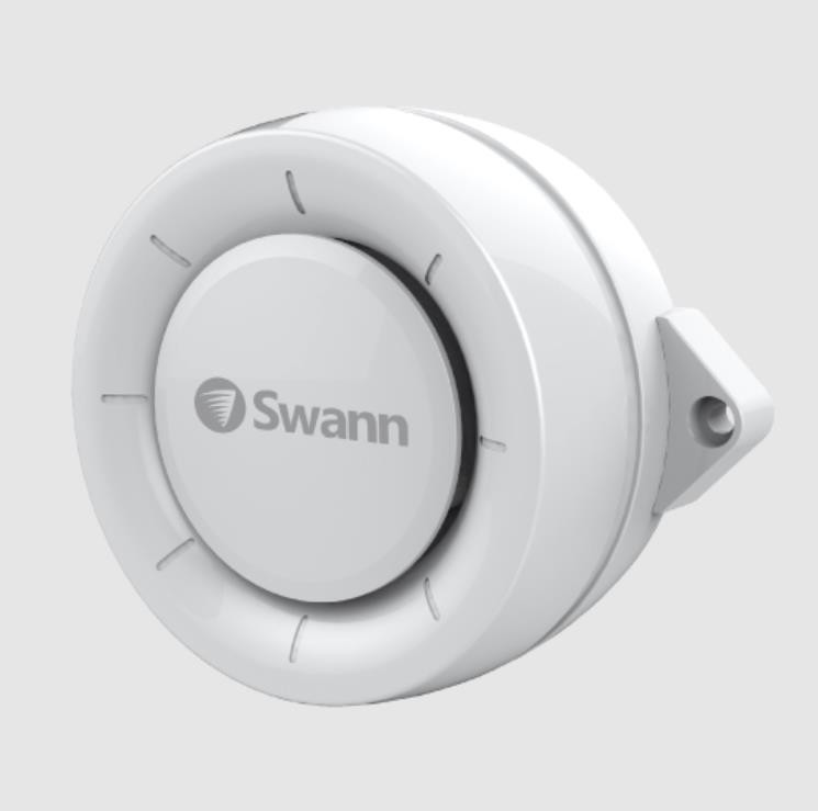 Swann Indoor Siren with Loud Siren and Visual Alert - White