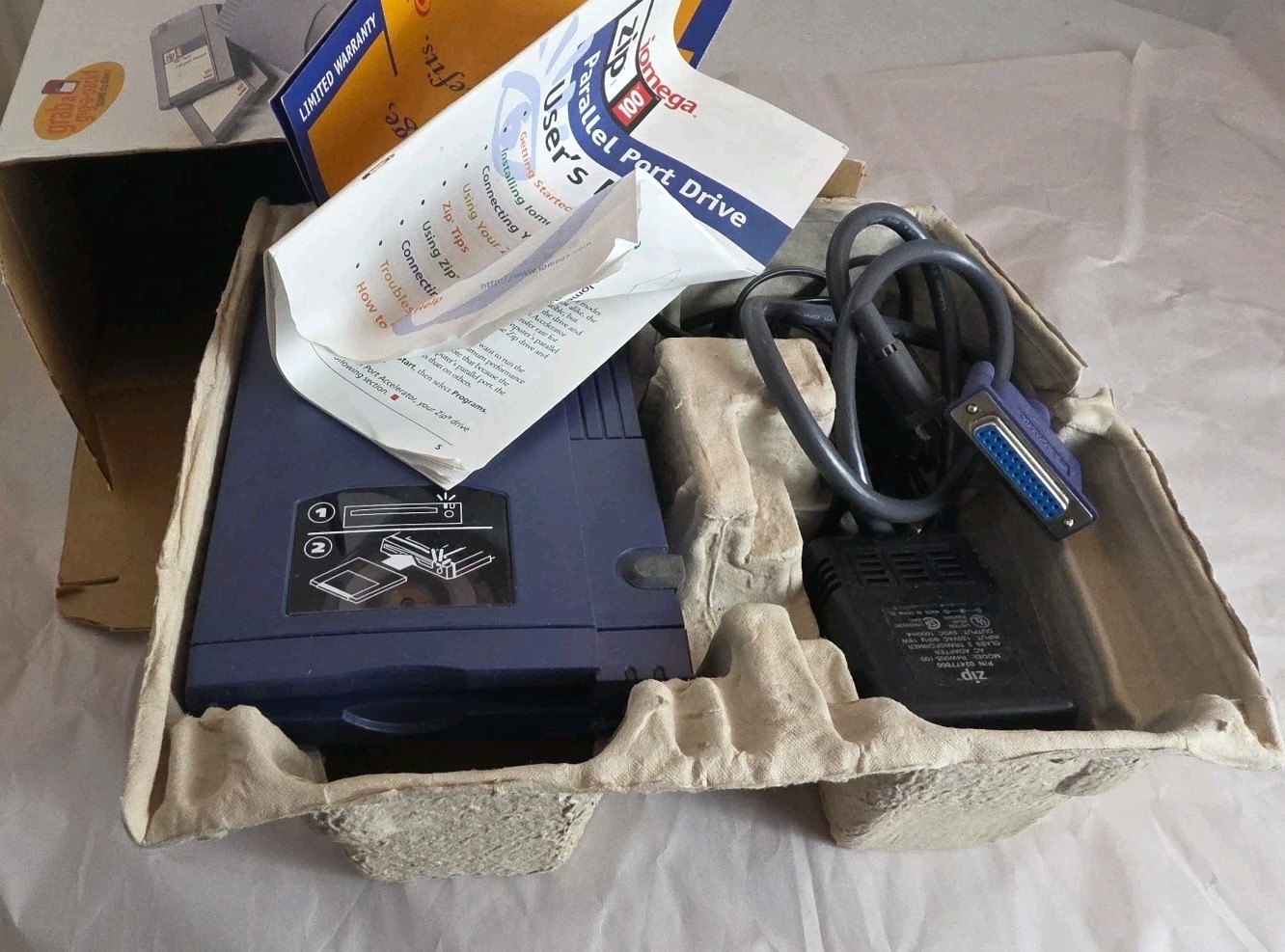 Iomega 100MB External Zip Drive For PC with Parallel Port Connection NEW OpenBox