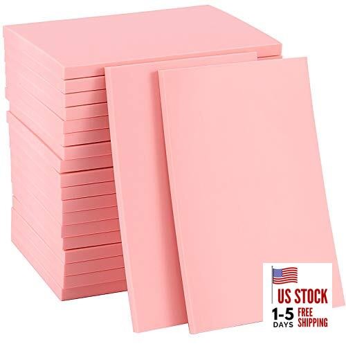 20-Count 4 x 6 Inch Pink Soft Rubber Carving Blocks, Crafts Stamping Blanks,